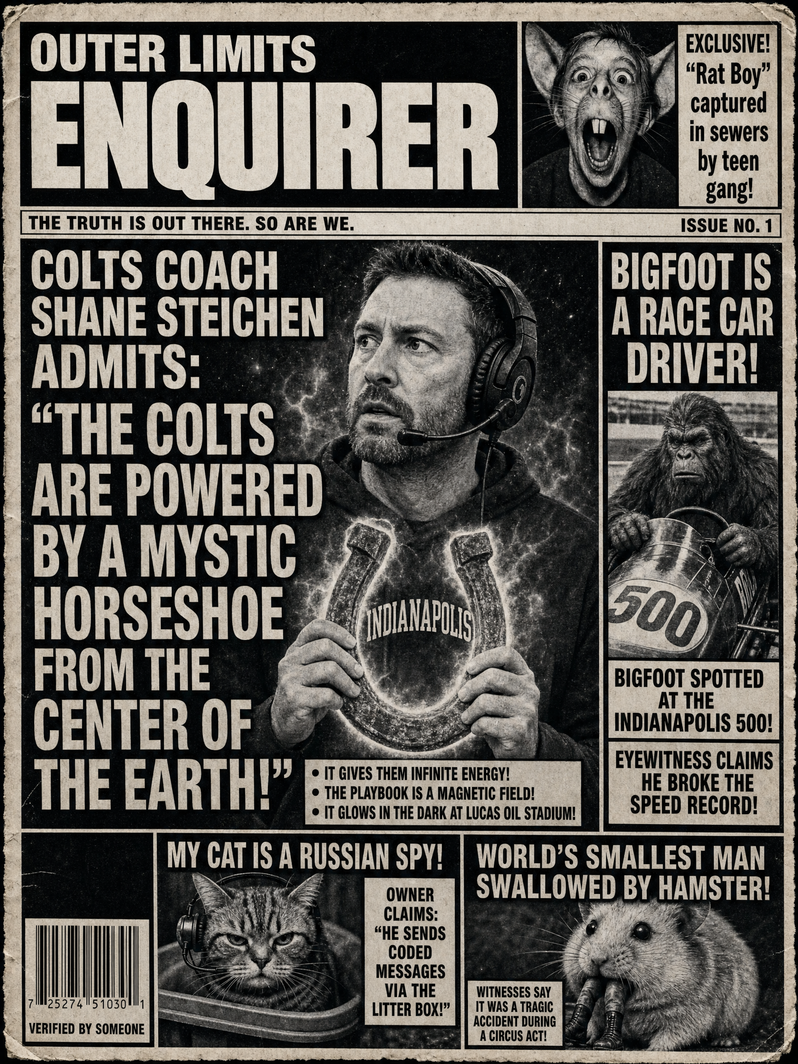 Outer Limits Enquirer — Colts edition front page
